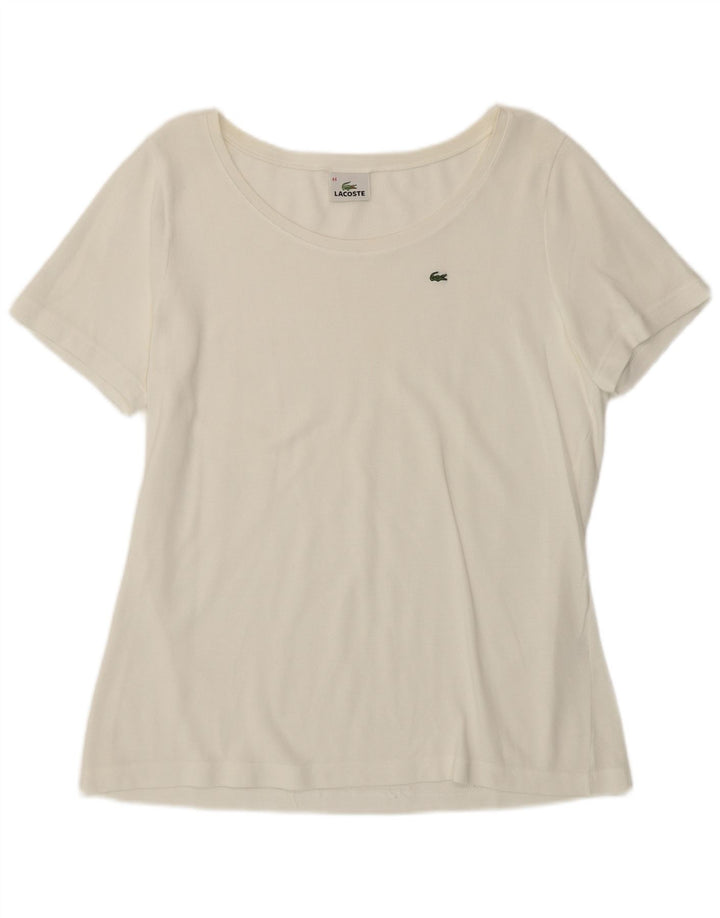 Tricou pentru femei Lacoste Top Marimea 44 Mare Bumbac Alb