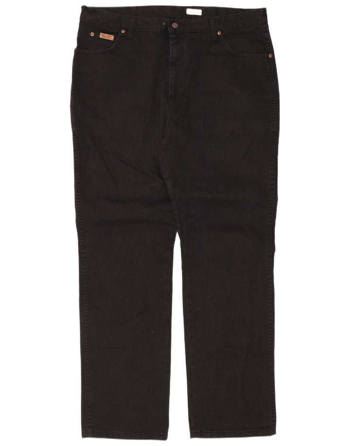 Blugi drepte pentru bărbați Wrangler Texas W40 L34 bumbac negru