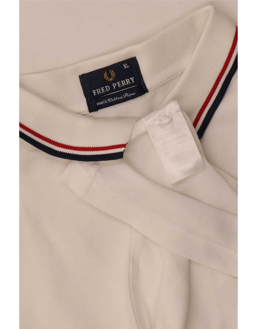Cămașă polo Fred Perry pentru bărbați, bumbac alb XL