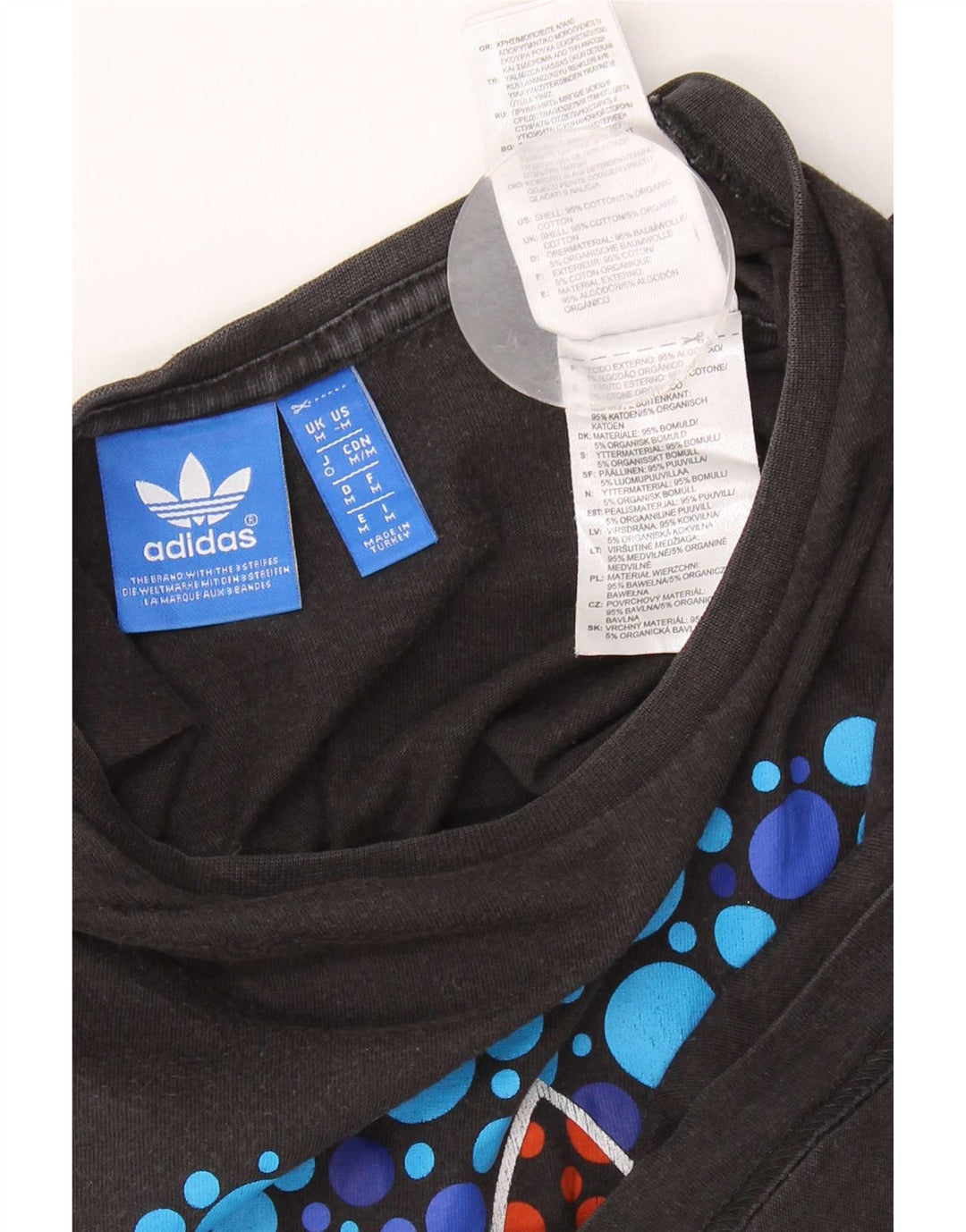 Tricou grafic Adidas pentru bărbați Top mediu negru bumbac