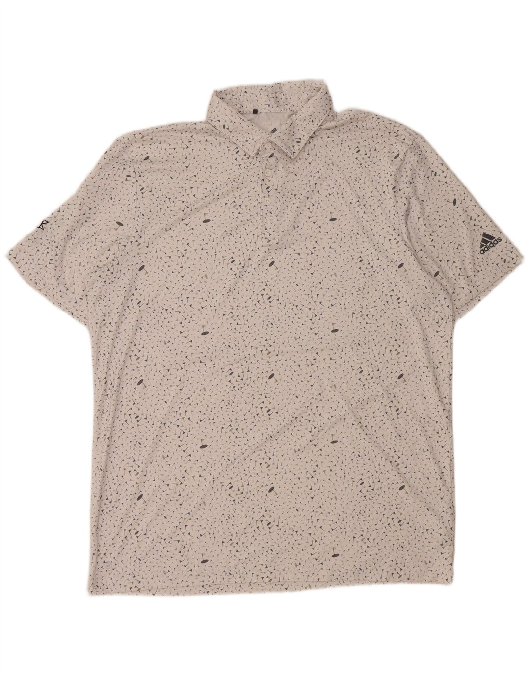 Tricou polo Adidas pentru bărbați, mare, poliester cu pete albe