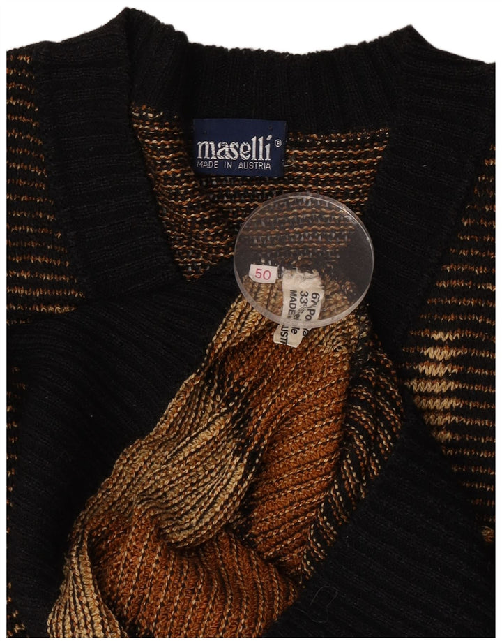 Pulover Maselli pentru bărbați cu decolteu în V EU 50 Maro Mediu Argyle/Diamond