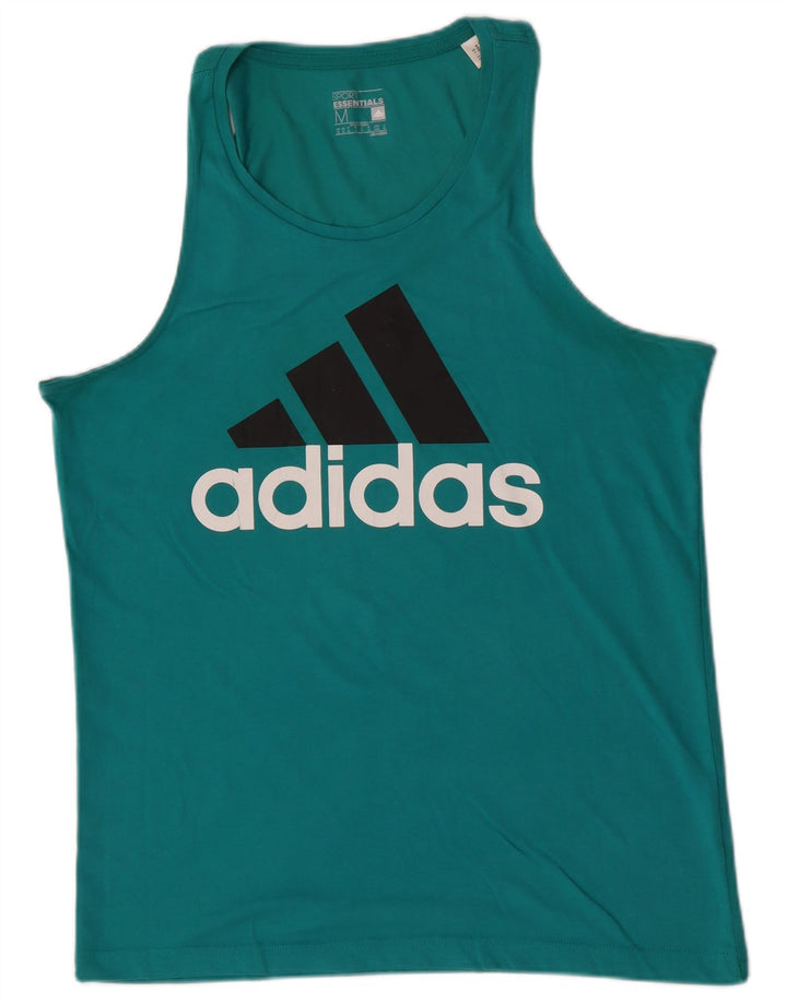 Adidas Climalite Graphic Vest Top din bumbac mediu turcoaz