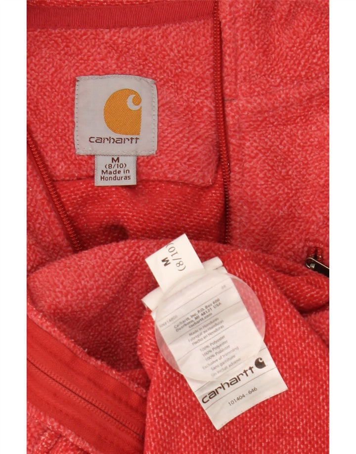 Pulover Carhartt pentru femei, cu fermoar, poliester cu pături roșu mediu US 8/10