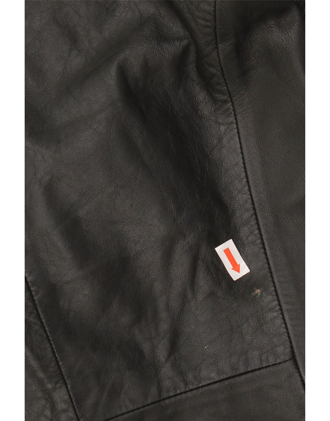 Jachetă vintage din piele cu 1 nasture pentru femei UK 12 Piele neagră medie