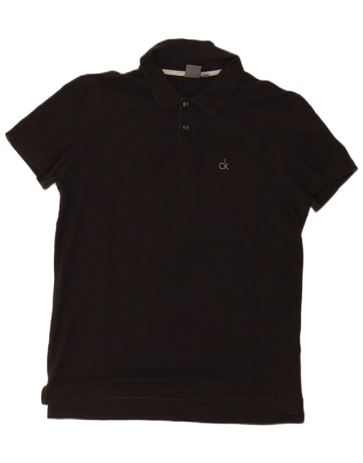 Cămașă polo Calvin Klein pentru bărbați IT 48 Bumbac mediu negru