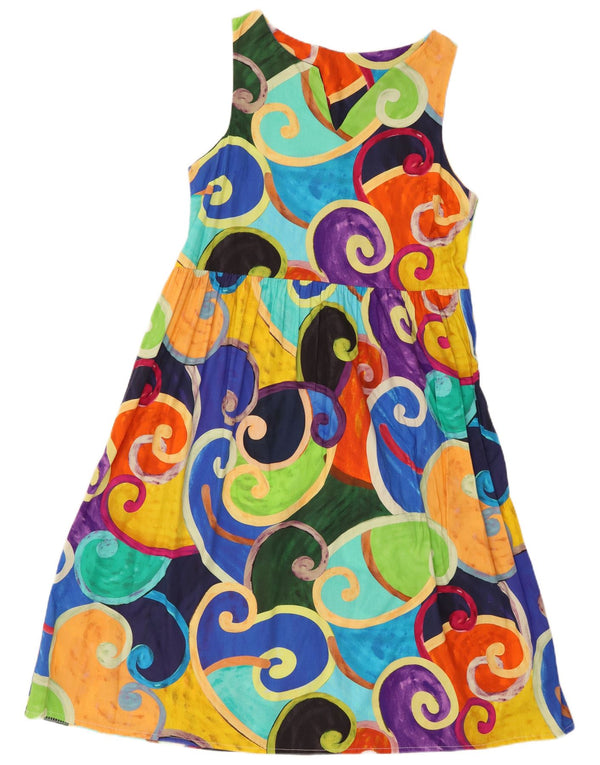 Rochie A-Line fără mâneci de epocă pentru femei UK 12 Medium Multicolor Paisley