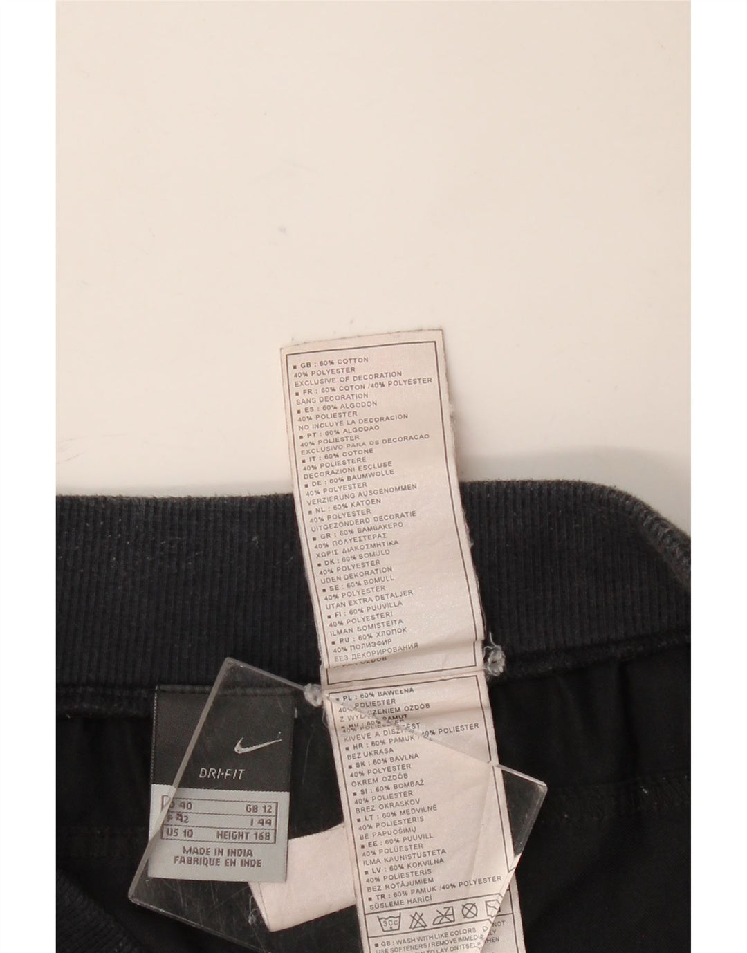 Pantaloni Capri pentru femei NIKE UK 12 Medium W32 L20 Bumbac negru