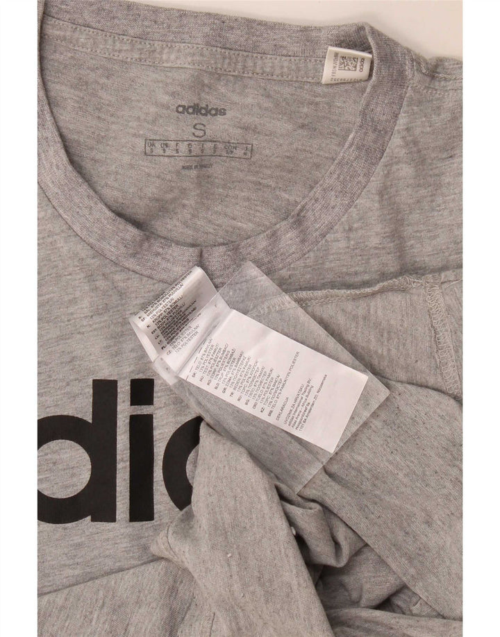 Tricou grafic pentru bărbați Adidas Top mic, gri, bumbac
