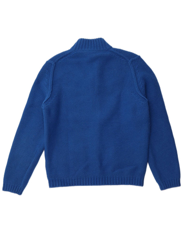 Pulover cardigan pentru femei FRED PERRY UK 16 Lână mare albastră
