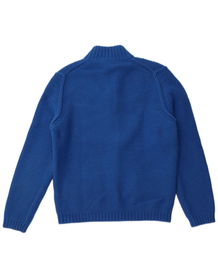 Pulover cardigan pentru femei FRED PERRY UK 16 Lână mare albastră