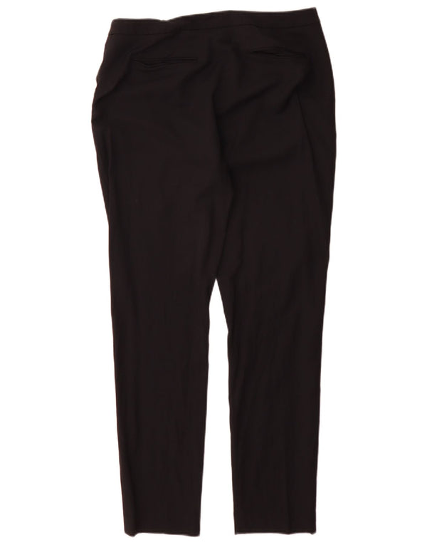 Pantaloni de costum subțiri pentru femei Reiss UK 10 Small W28 L29 Lână neagră