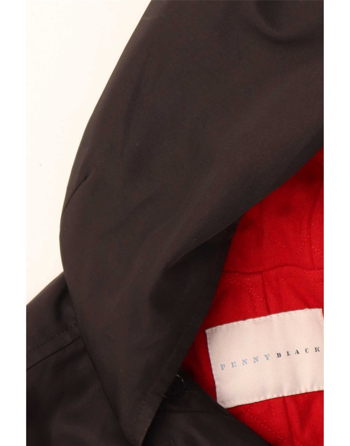 Jachetă parka supradimensionată cu glugă pentru femei Penny Black UK 10 Lână neagră mică