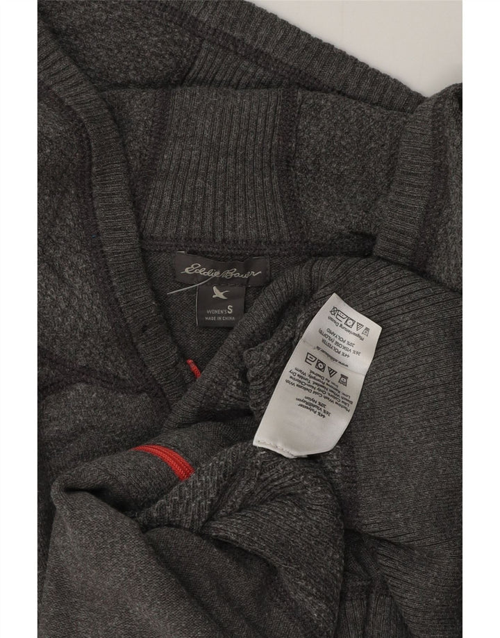 Pulover cardigan supradimensionat pentru femei cu glugă Eddie Bauer UK 10 mic gri