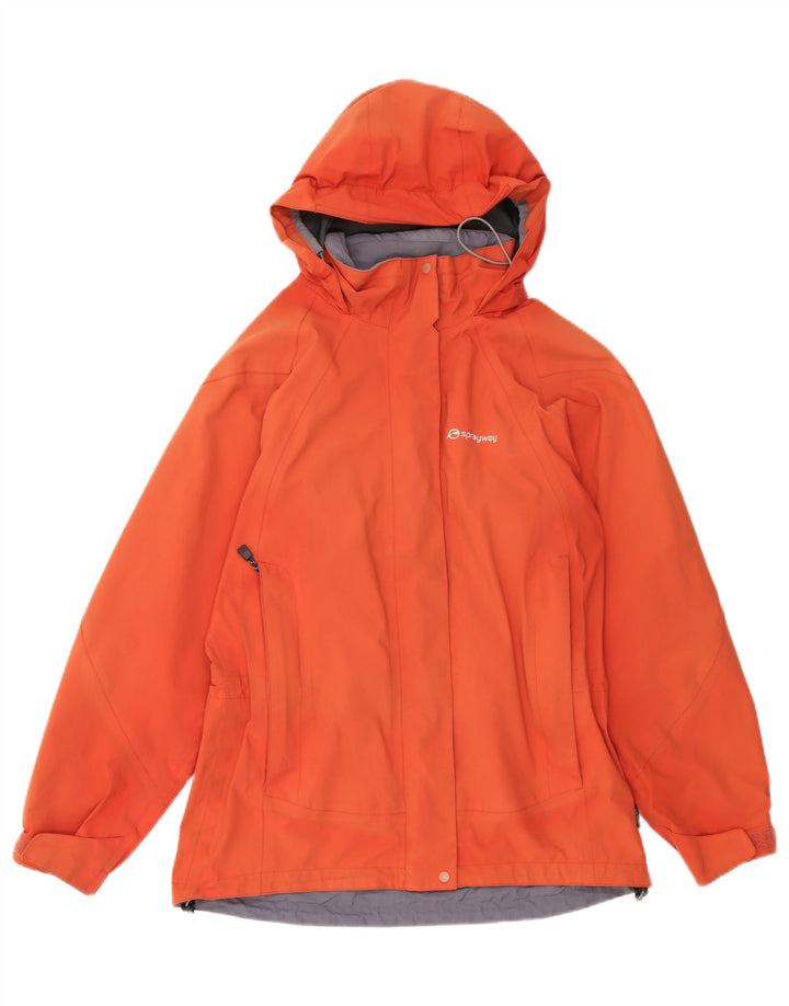 Sprayway Jachetă de ploaie cu glugă pentru femei UK 12 Poliester portocaliu mediu