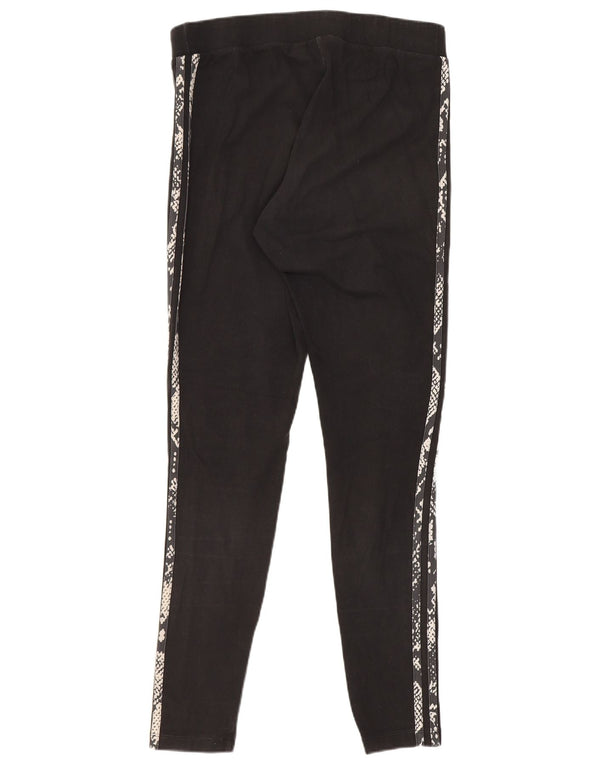 Leggings pentru femei Adidas, negru mediu, cu imprimeu animal din bumbac Sport