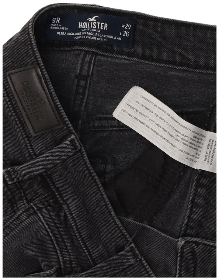 HOLLISTER Blugi conici cu talie înaltă pentru femei Mom Jean US 9 Medium W29 L24 Gri