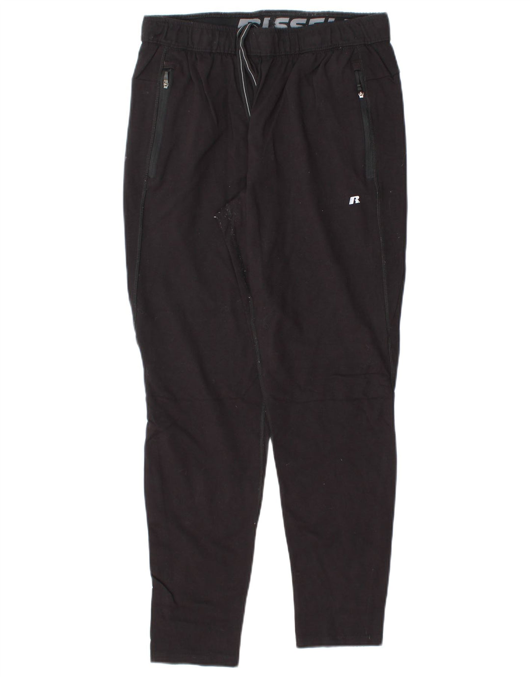 Pantaloni de trening pentru bărbați RUSSELL ATHLETIC, raion mediu negru