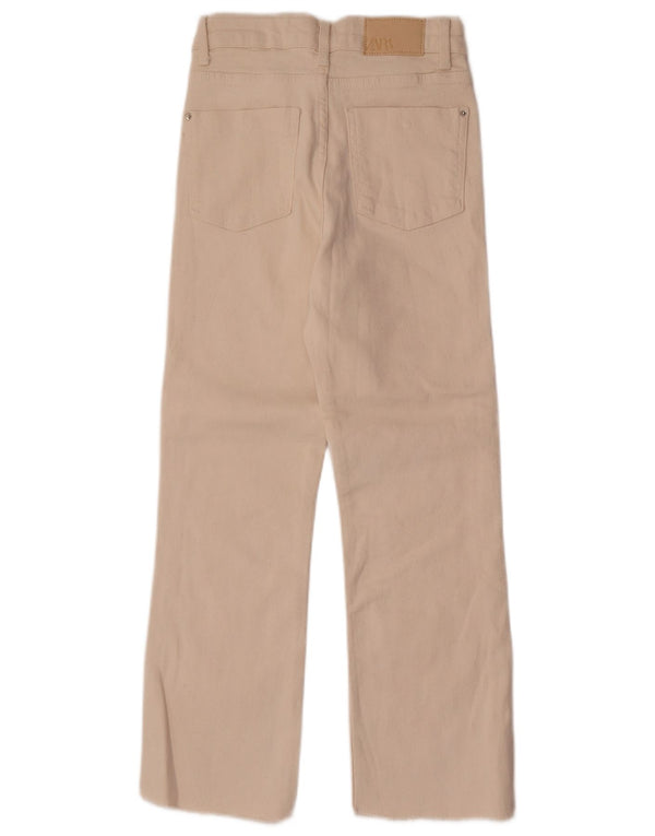 Blugi Zara Femei Bootcut EU 32 2XS W22 L26 Bumbac Alb