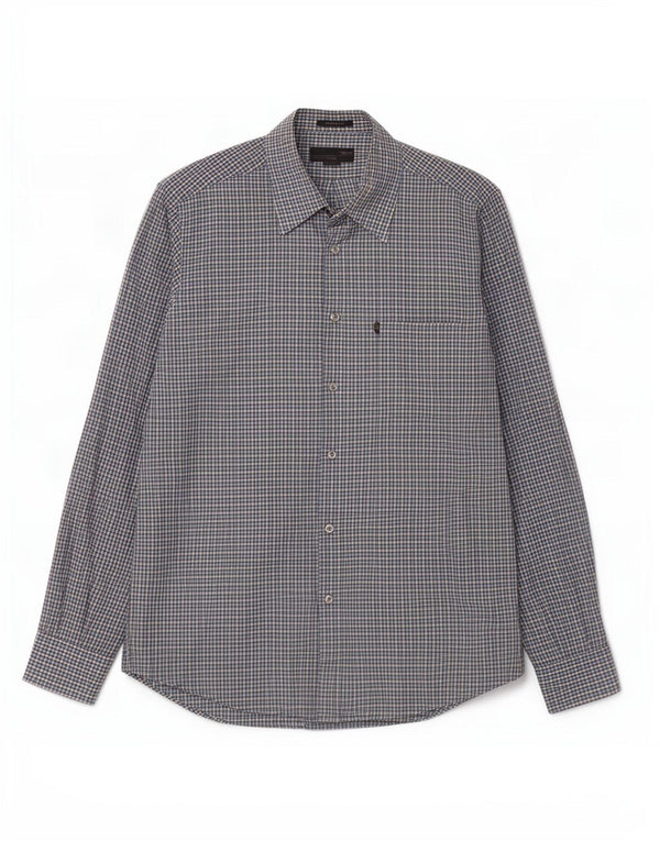 Cămașă Marlboro Classics pentru bărbați, cu tăiere obișnuită, 2XL, albastru Gingham