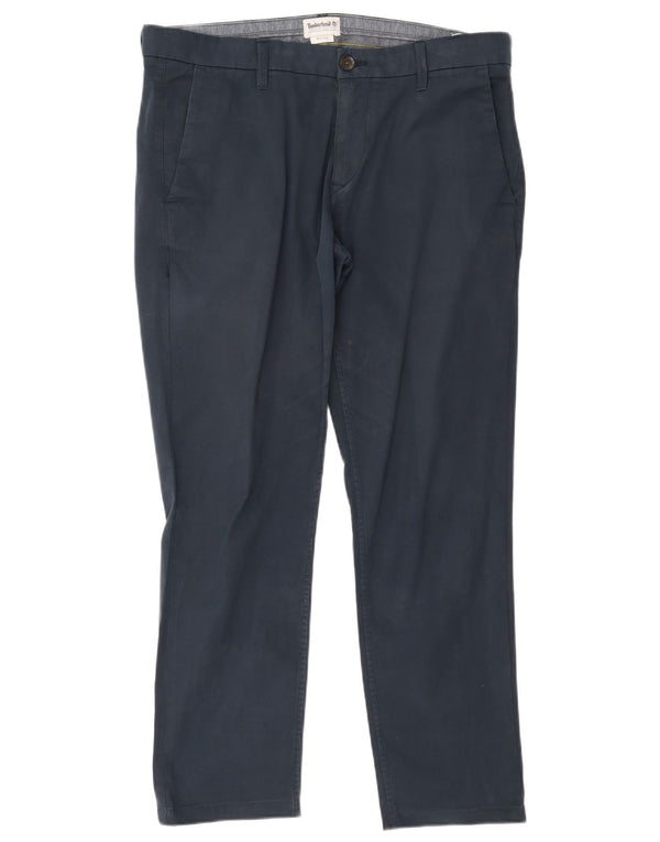Pantaloni chino drepți pentru bărbați Timberland W36 L29 bumbac bleumarin
