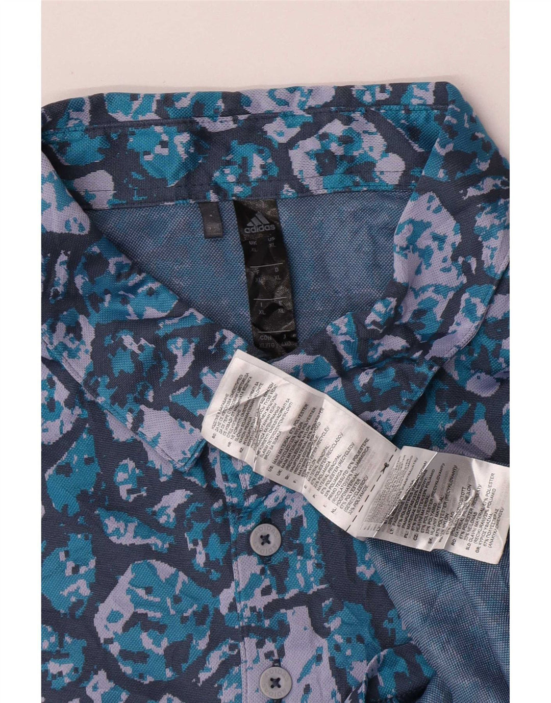 Tricou polo Adidas pentru bărbați cu model abstract XL poliester albastru