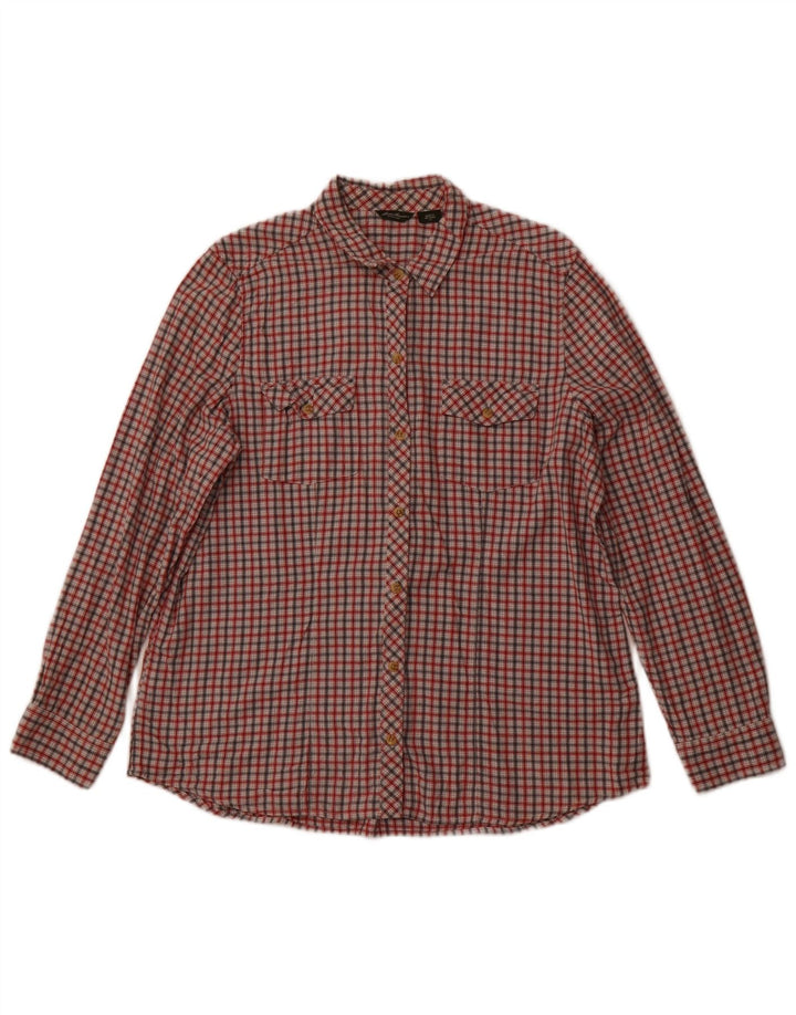 Cămașă Eddie Bauer pentru femei UK 18 XL, bumbac cu carouri multicolore