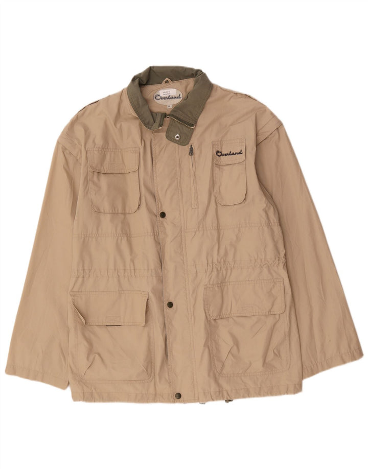 Jachetă Overland pentru bărbați, UK 42 XL, bej, bumbac
