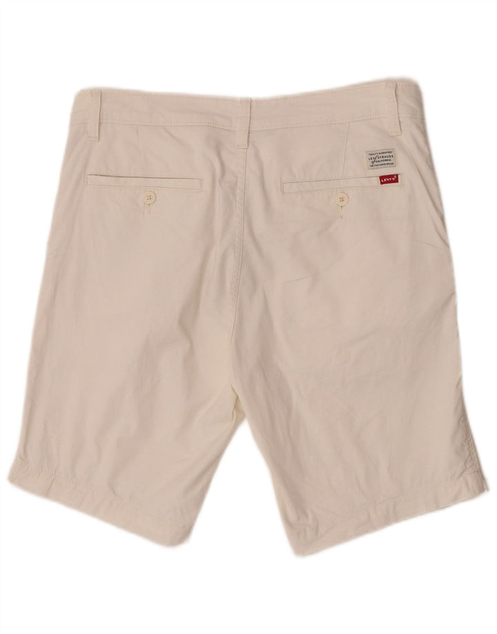 Pantaloni scurți chino pentru bărbați Levi's W32 bumbac alb mediu