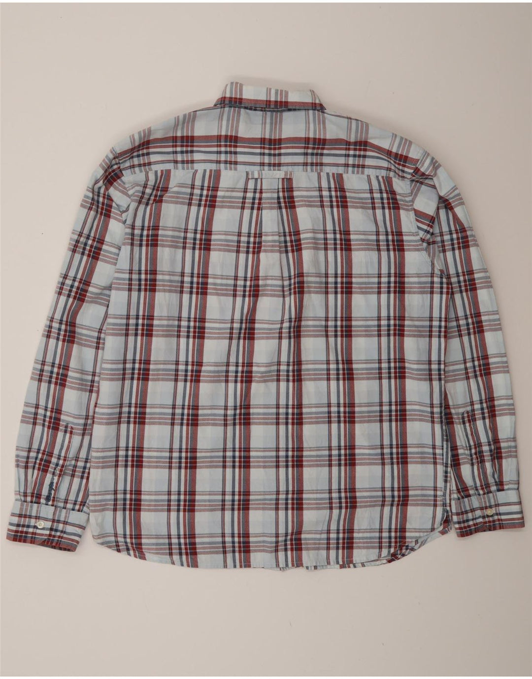 Cămașă pentru bărbați Wrangler XL, bumbac cu carouri albastre