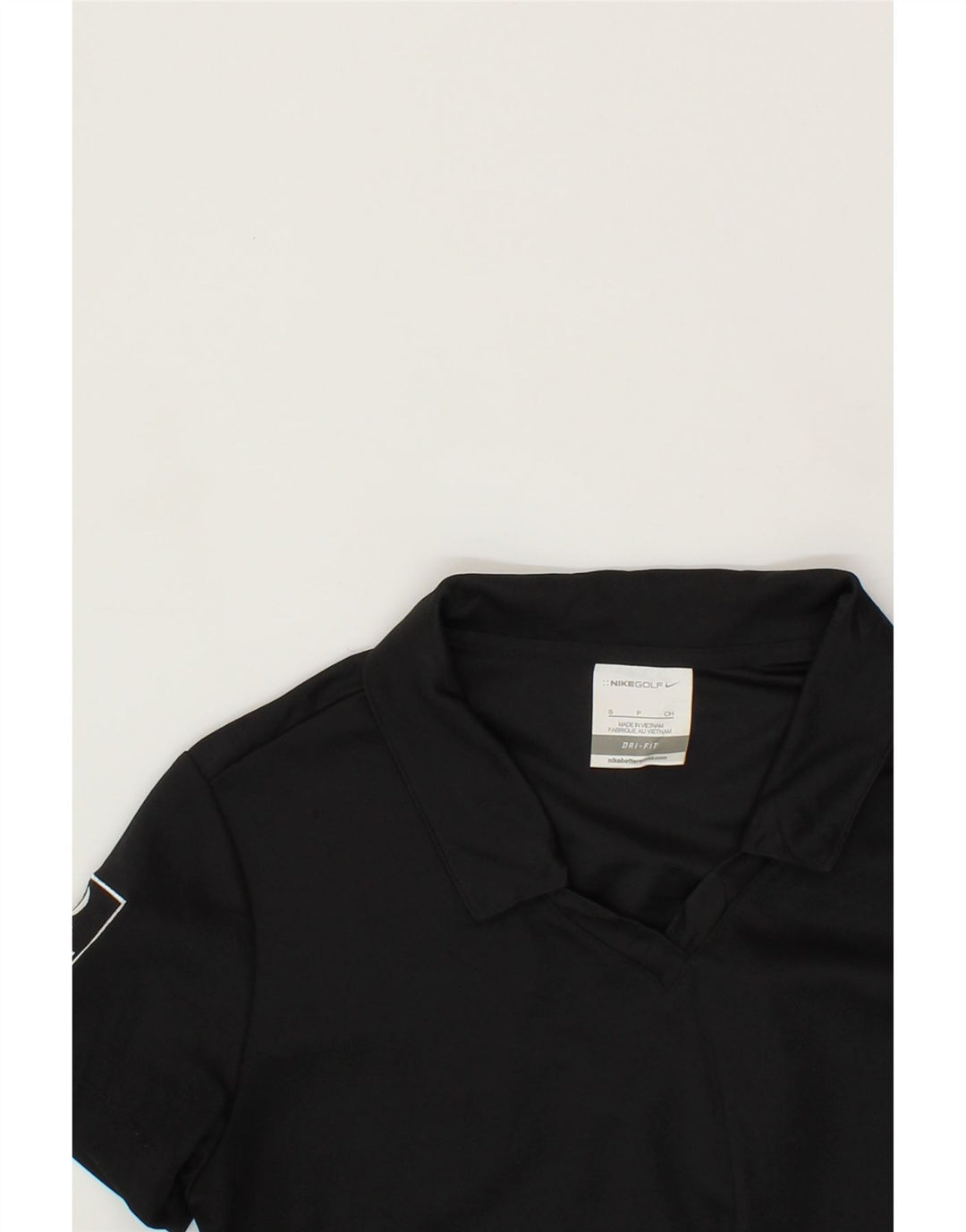 NIKE Womens Dri Fit Polo Shirt UK 10 Small Black Polyester Vintage Nike and Second-Hand Nike from Messina Hembry 