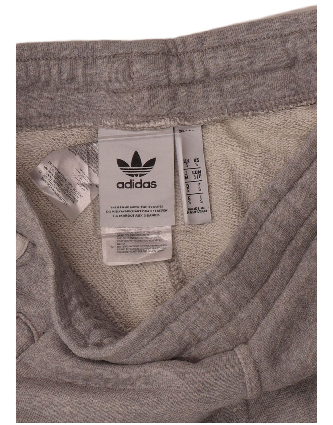 Pantaloni scurți sport adidas pentru bărbați, bumbac, gri mic