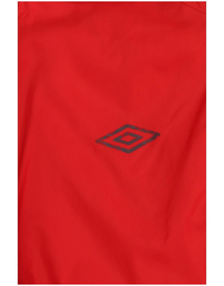 Jachetă de ploaie cu glugă grafică Umbro pentru băieți 13-14 ani, roșu