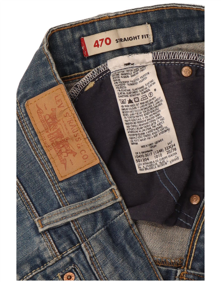 Blugi drepti 470 pentru femei Levi's W32 L33 Bumbac albastru