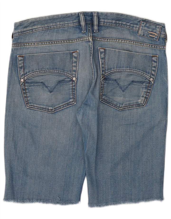 Pantaloni scurți din denim învechit pentru bărbați Diesel W34, bumbac albastru mare