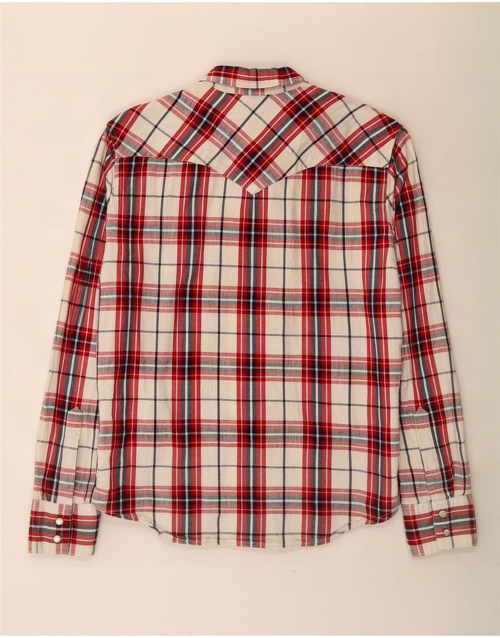 Cămașă pentru bărbați Levi's, bumbac cu carouri roșii medii