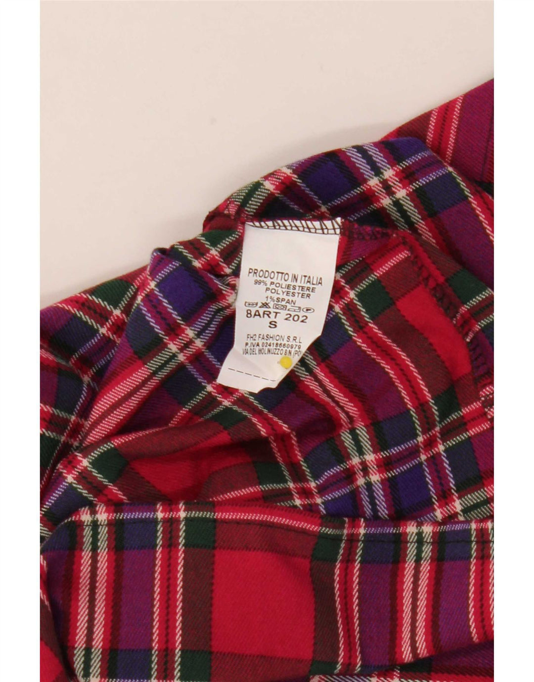 Fusta mini plisată vintage pentru femei, mică W25 poliester cu carouri roșii