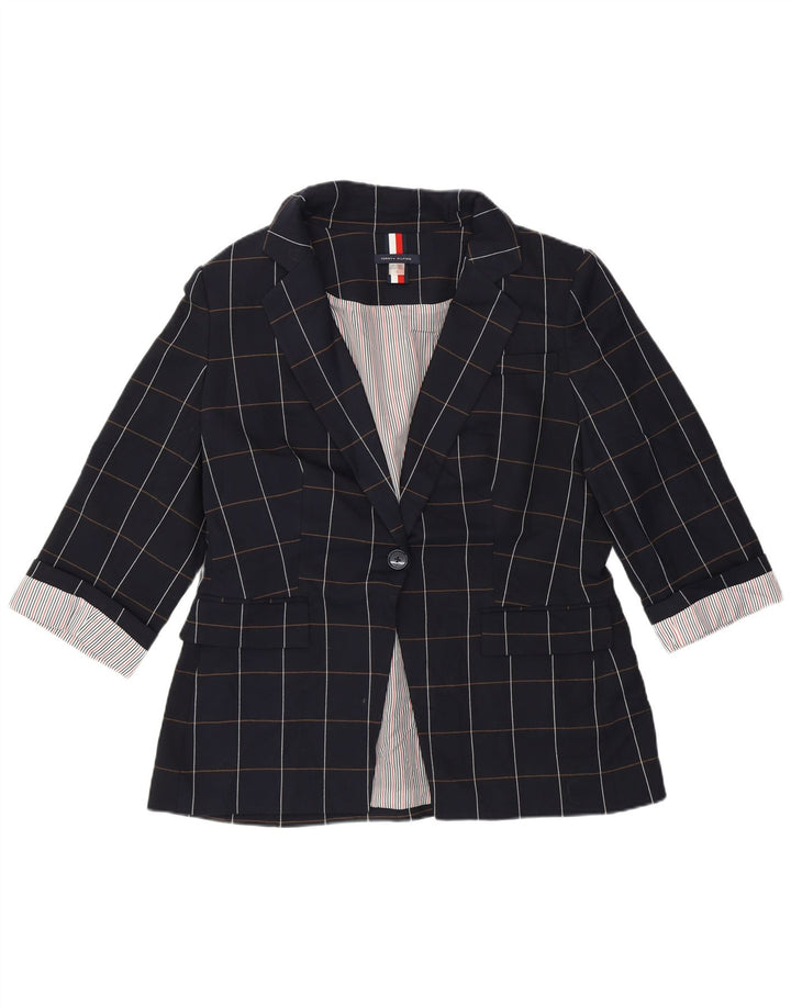 Sacou blazer pentru femei Tommy Hilfiger cu 1 nasture US 12, mare, bleumarin, caroserie