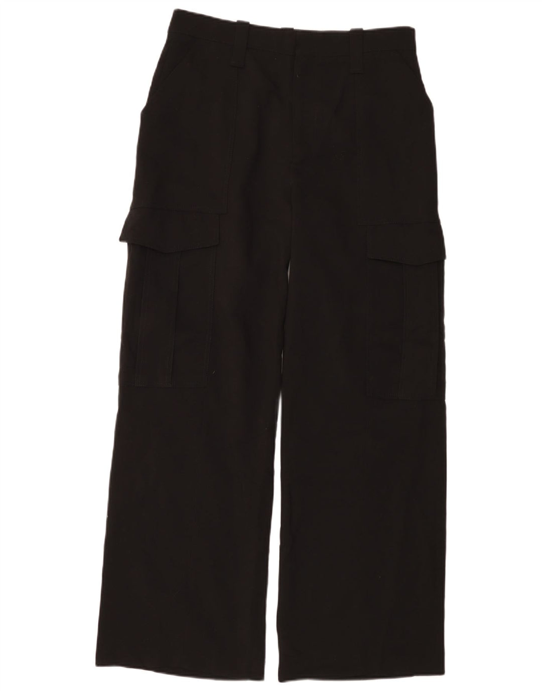Pantaloni cargo pentru femei cu picioare largi Zara Mediu L28 L30 Negru