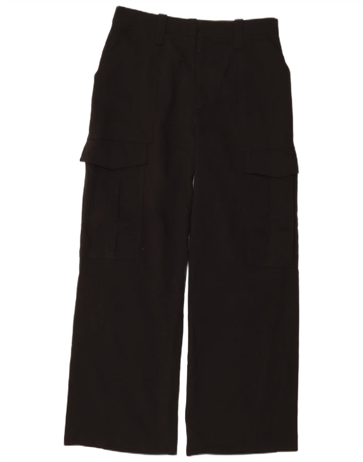 Pantaloni cargo pentru femei cu picioare largi Zara Mediu L28 L30 Negru