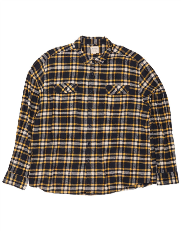 Cămașă de flanel pentru bărbați Mountain Warehouse 4XL, bumbac cu carouri bleumarin