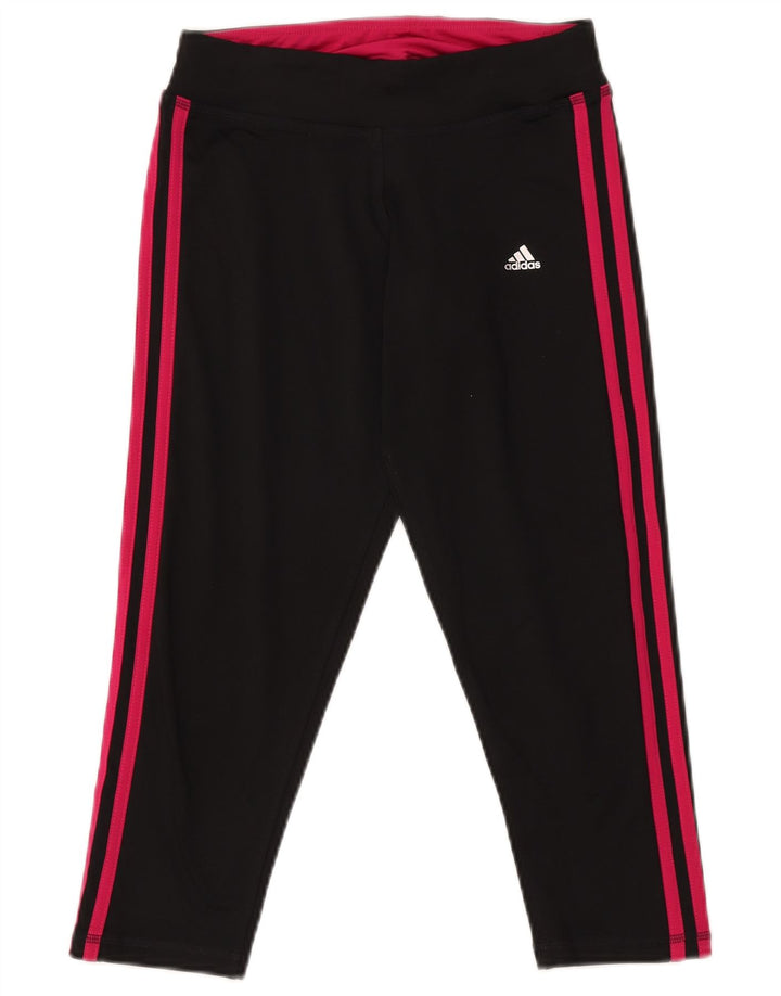 Leggings Adidas Climalite Capri pentru femei UK 8/10 Poliester negru mic