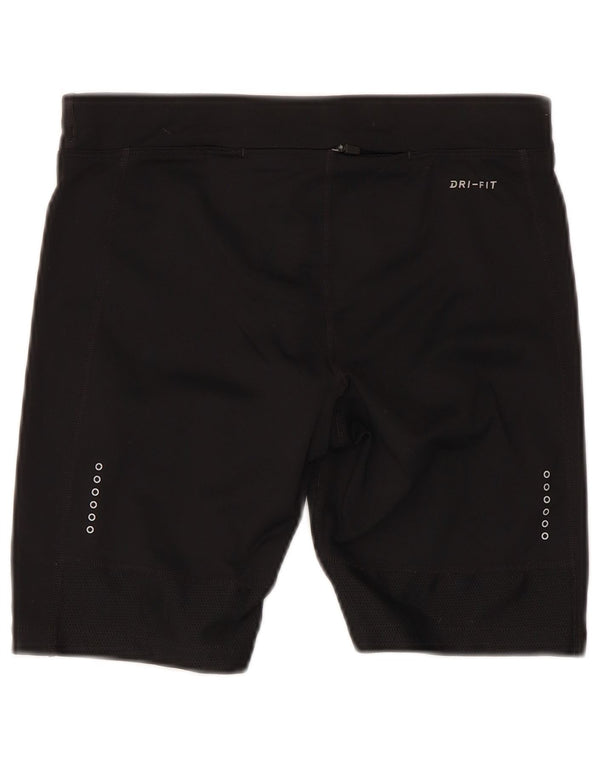 Pantaloni scurți sport Nike Dri Fit pentru femei UK 10, poliester negru mic