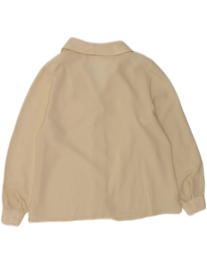 Bluză Cămașă Vintage Femei IT 47 XL Bej Poliester