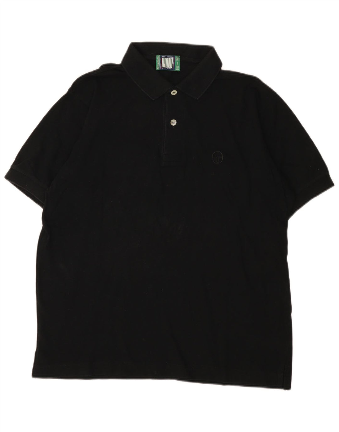 Tricou polo Sergio Tacchini pentru bărbați IT 48 bumbac negru mediu