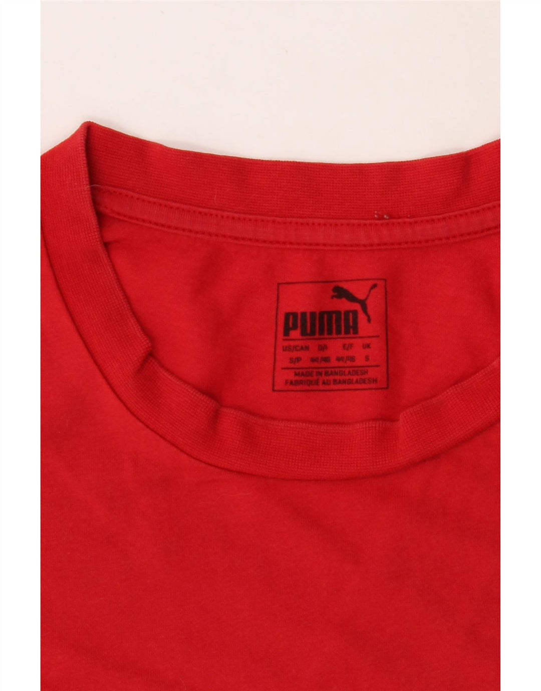 PUMA Mens Graphic T-Shirt Top Small Red Vintage Puma and Second-Hand Puma from Messina Hembry 