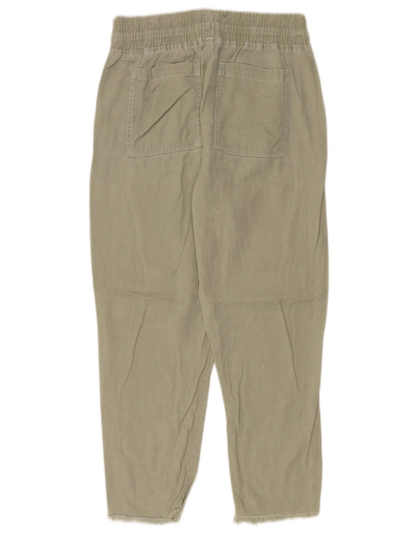 Pantaloni casual conici pentru femei cu talie înaltă Zara Mici L26 L27 Kaki Lyocell