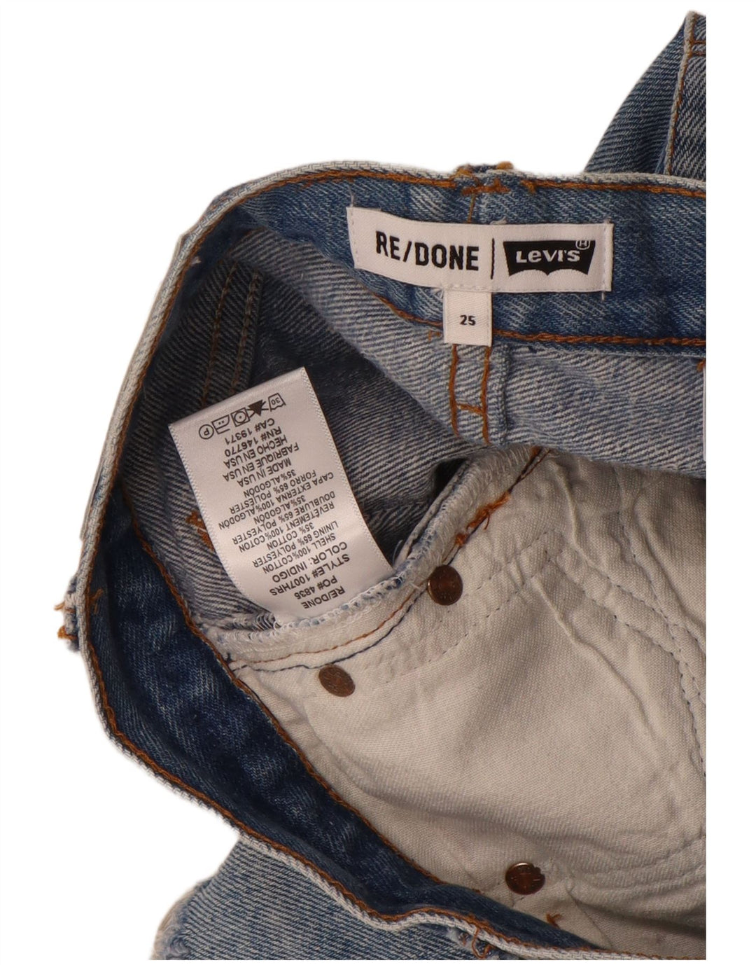 Pantaloni scurți din blugi Levi's W25 XS, bumbac albastru