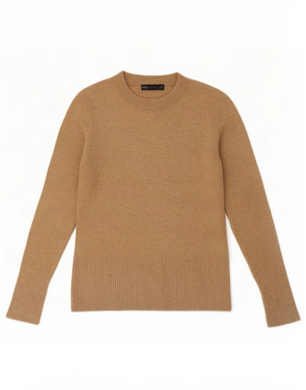 Pulover pentru femei Marks & Spencer cu decolteu triplu UK 12 Medium Bej Viscoza