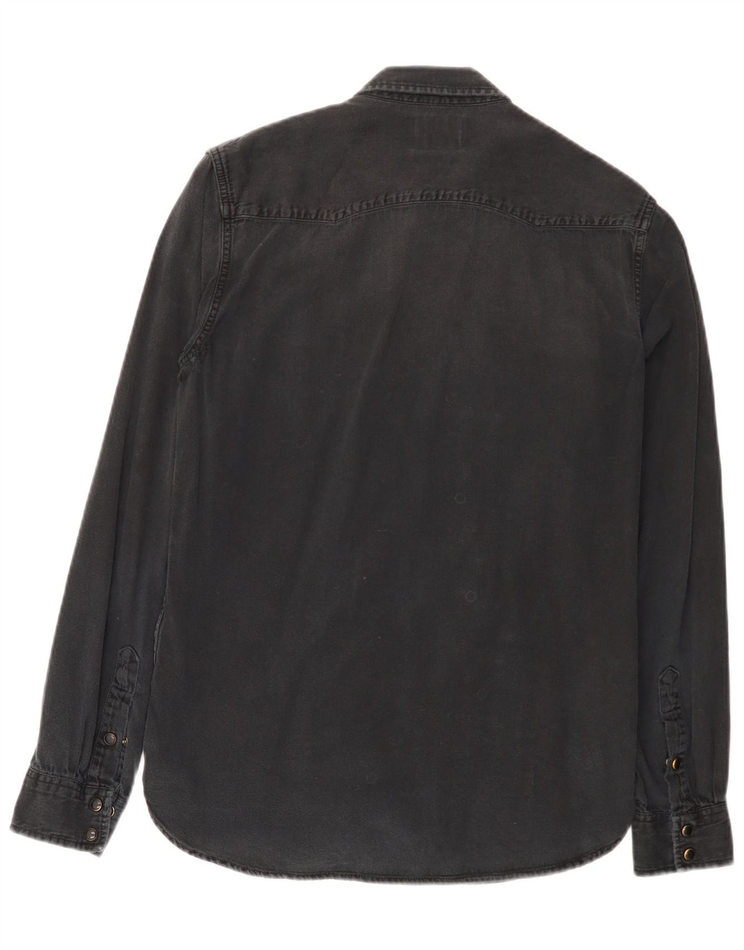 Cămașă din denim pentru bărbați Zara, neagră medie